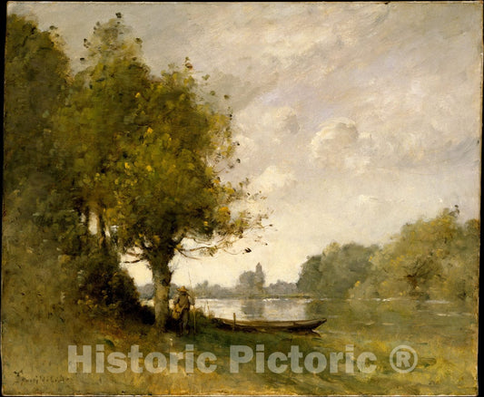 Art Print : Paul-Désiré Trouillebert - A Pond Near Nangis : Vintage Wall Art