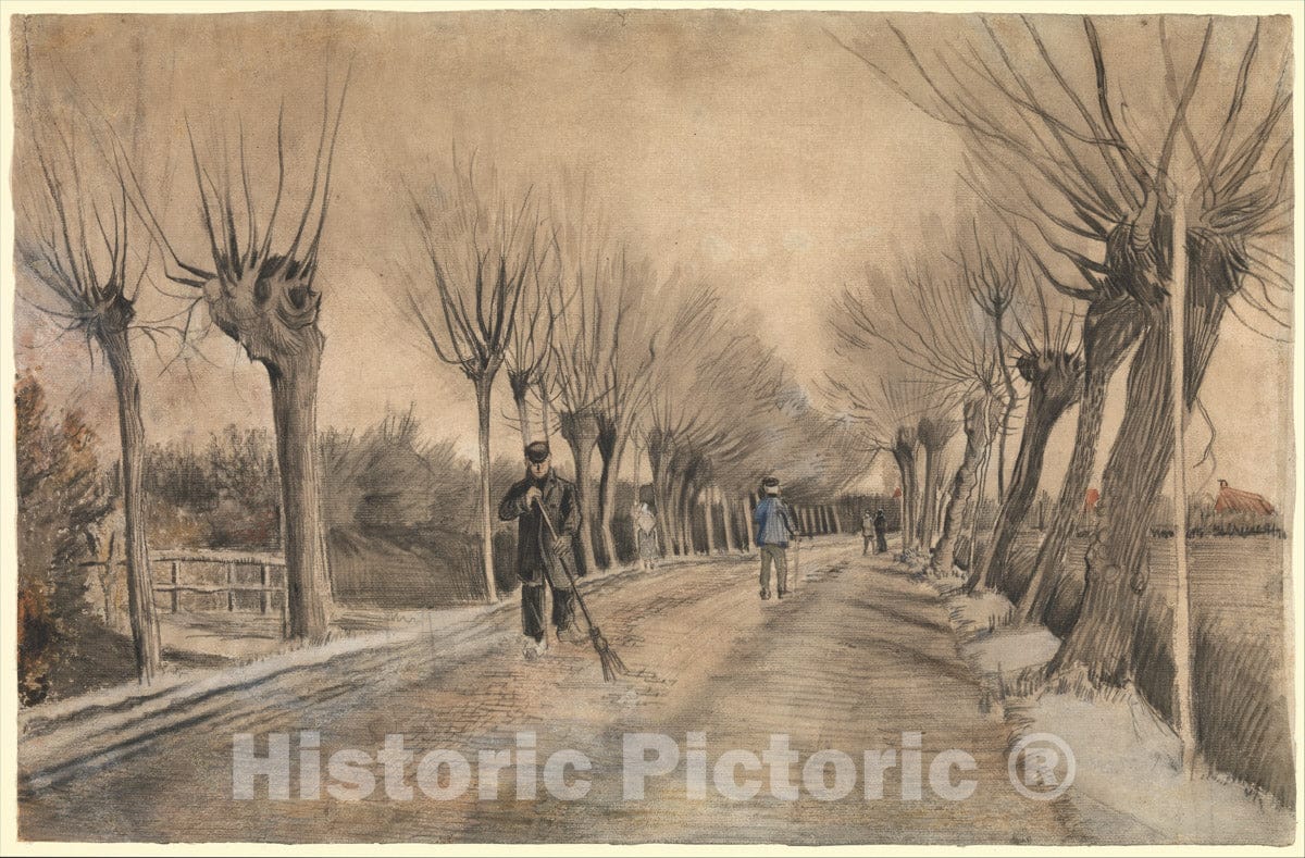 Art Print : Vincent Van Gogh - Road in Etten : Vintage Wall Art