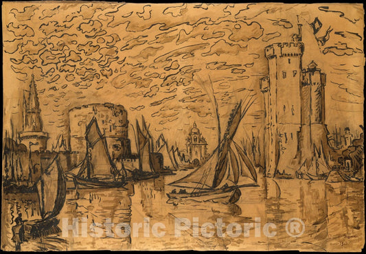 Art Print : Paul Signac - La Rochelle 2 : Vintage Wall Art