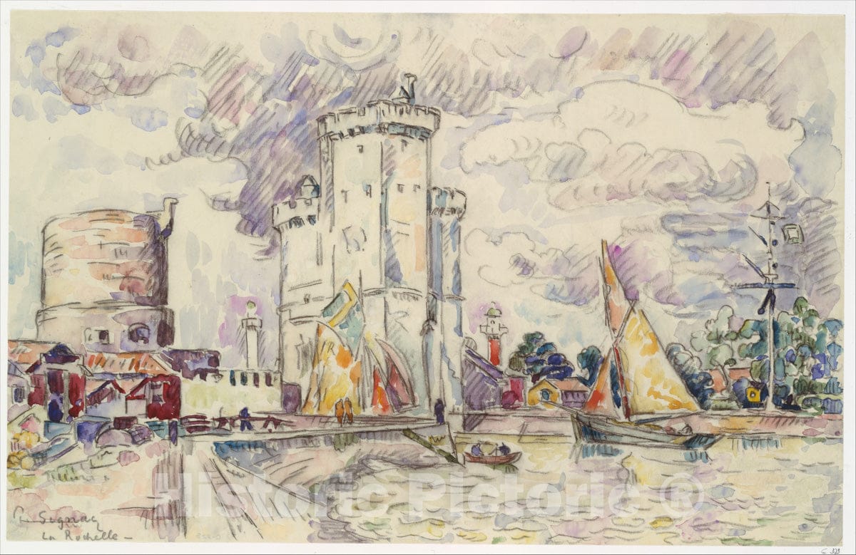 Art Print : Paul Signac - La Rochelle 1 : Vintage Wall Art