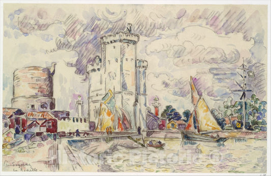 Art Print : Paul Signac - La Rochelle 1 : Vintage Wall Art
