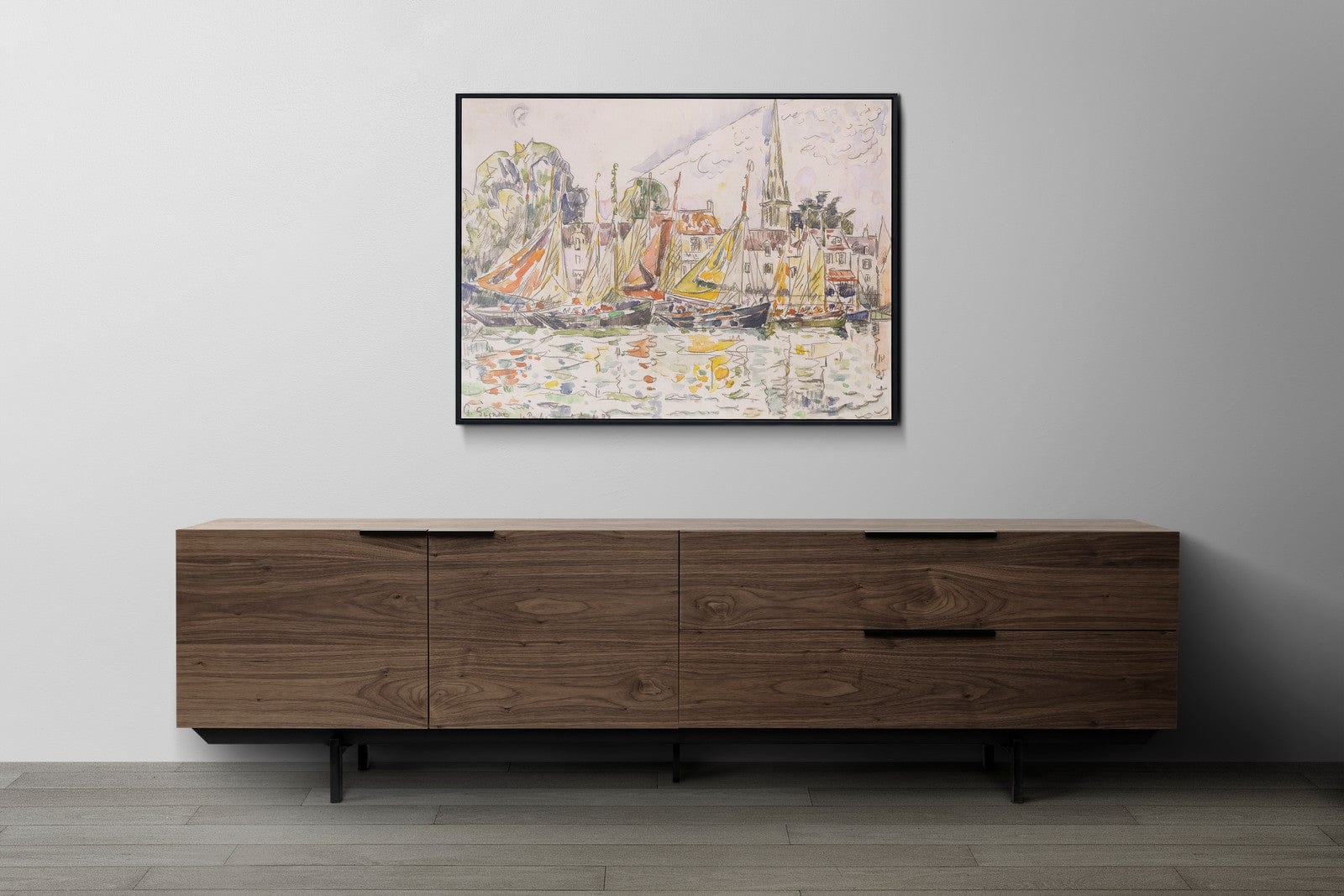 Art Print : Paul Signac - Le Pouliguen: Fishing Boats : Vintage Wall Art