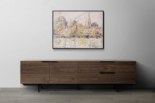 Art Print : Paul Signac - Le Pouliguen: Fishing Boats : Vintage Wall Art