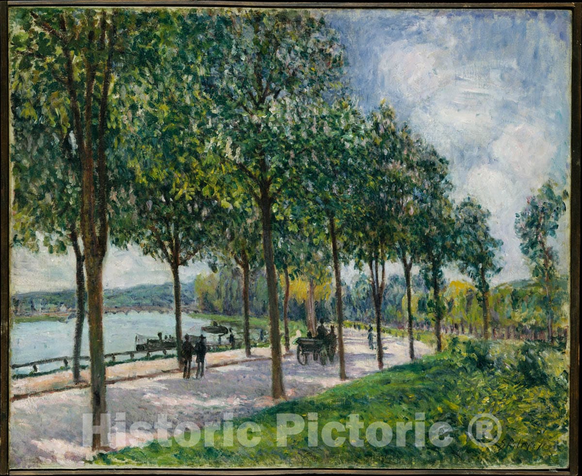 Art Print : Alfred Sisley - Allée of Chestnut Trees : Vintage Wall Art