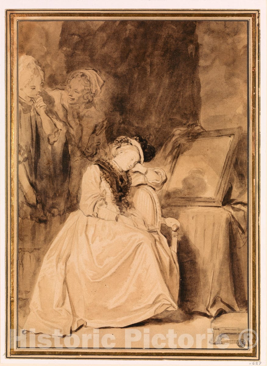 Art Print : Jean Honoré Fragonard - The Dreamer : Vintage Wall Art