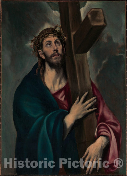 Art Print : El Greco (Domenikos Theotokopoulos) - Christ Carrying The Cross : Vintage Wall Art