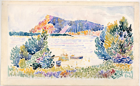 Art Print : Henri-Edmond Cross (Henri-Edmond Delacroix) - Cap Nègre : Vintage Wall Art
