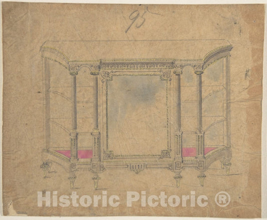 Art Print : British, 19th Century - Cabinet Design - 416469 : Vintage Wall Art