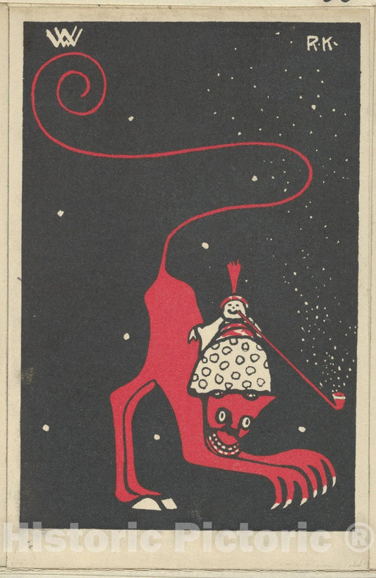 Art Print : Rudolf Kalvach - Humorous Subject 2 : Vintage Wall Art