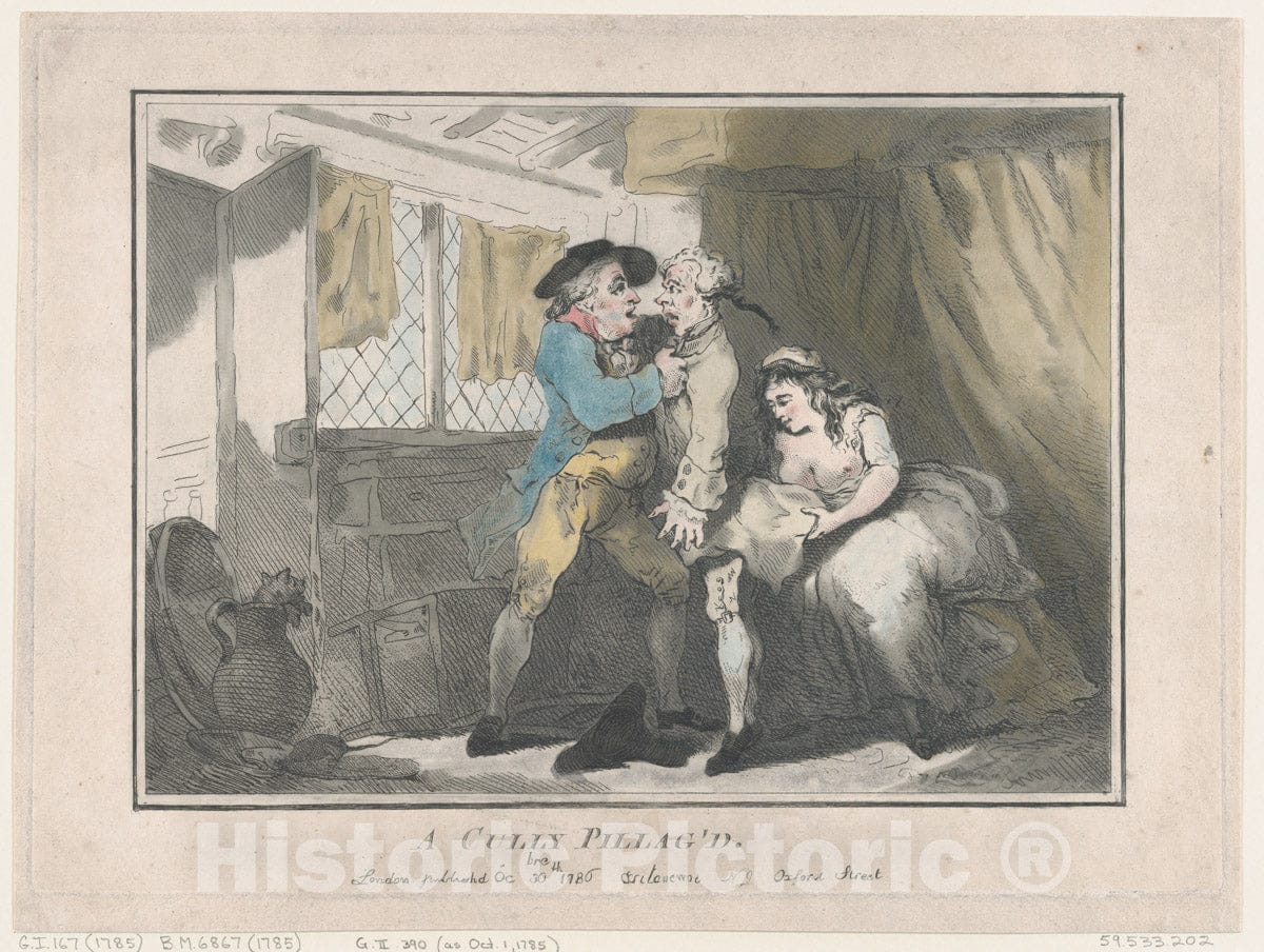 Art Print : Thomas Rowlandson - A Cully Pillag'd 2 : Vintage Wall Art