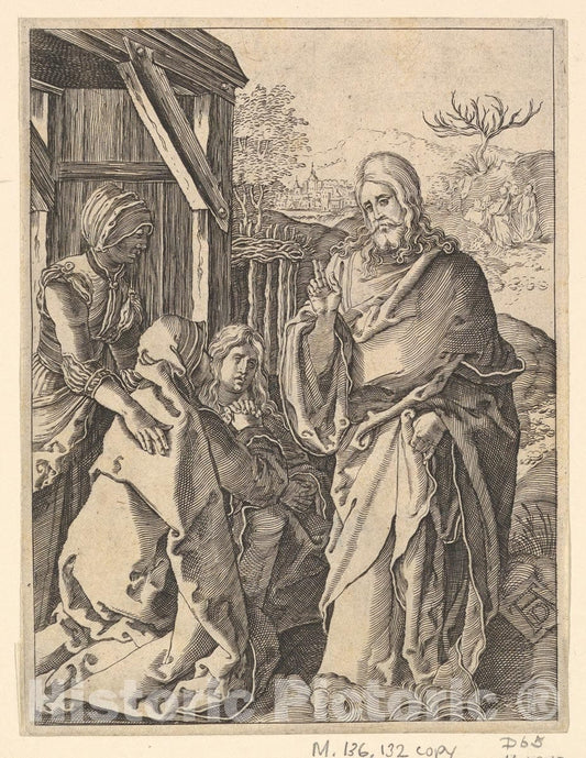 Art Print : Albrecht Dürer - Engraved Copies of The Little Passion 2 : Vintage Wall Art