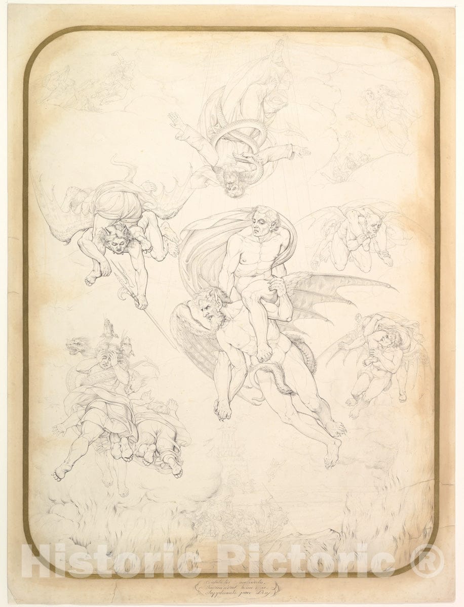 Art Print : Tommaso Piroli - Last Judgment, After Michelangelo : Vintage Wall Art