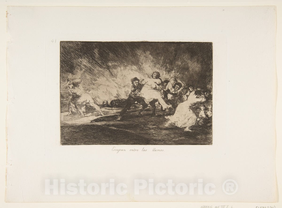 Art Print : Plate 41 from 'The Disasters of War' - Artist: Goya - Created: 1810 2 : Vintage Wall Art