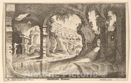 Art Print : Wenceslaus Hollar - Amphitiatri Romani : Vintage Wall Art