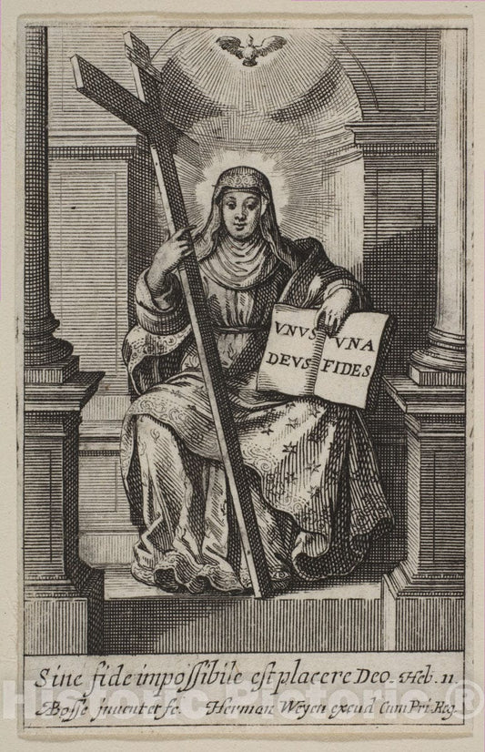 Art Print : Abraham Bosse - Faith : Vintage Wall Art