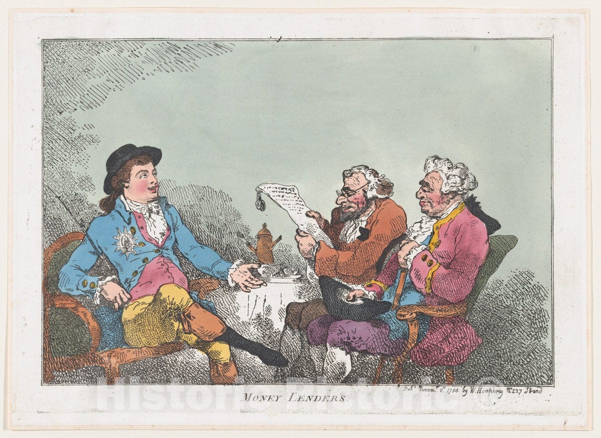 Art Print : Thomas Rowlandson - Money Lenders 2 : Vintage Wall Art