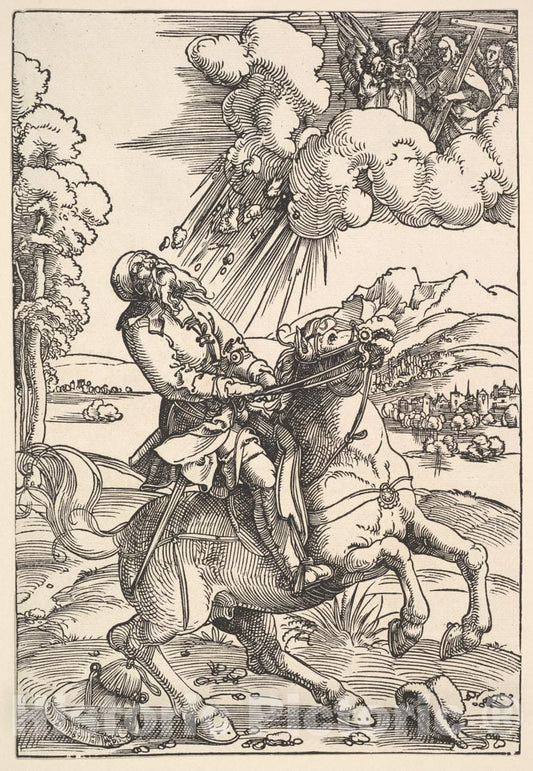 Art Print : Hans Baldung (Called Hans Baldung Grien) - Conversion of Paul 2 : Vintage Wall Art
