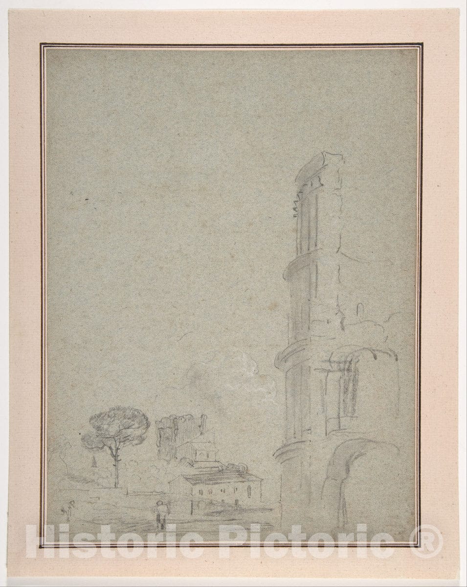 Art Print : Richard Wilson - View of The Colosseum : Vintage Wall Art