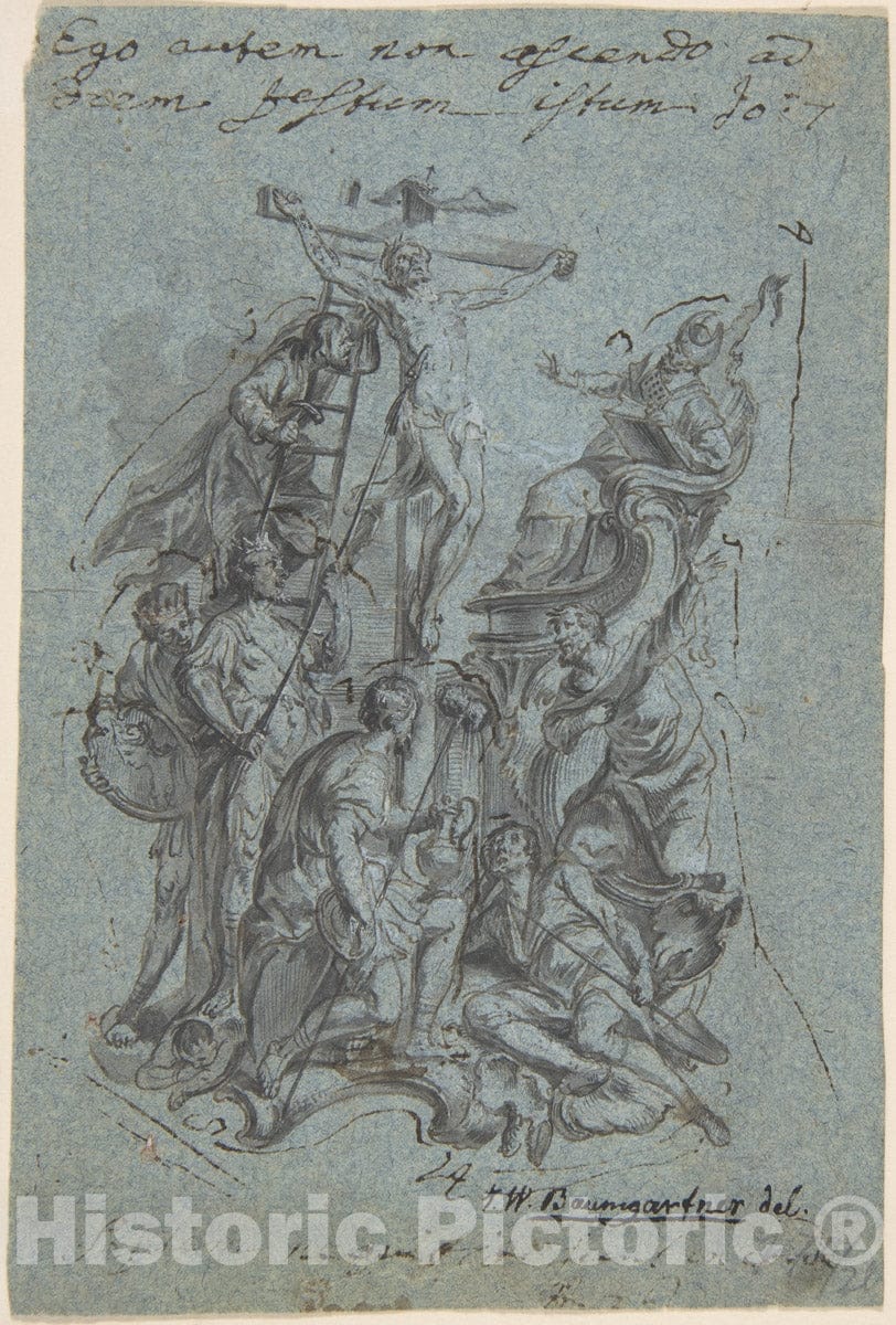 Art Print : Johann Wolfgang Baumgartner - Crucifixion : Vintage Wall Art
