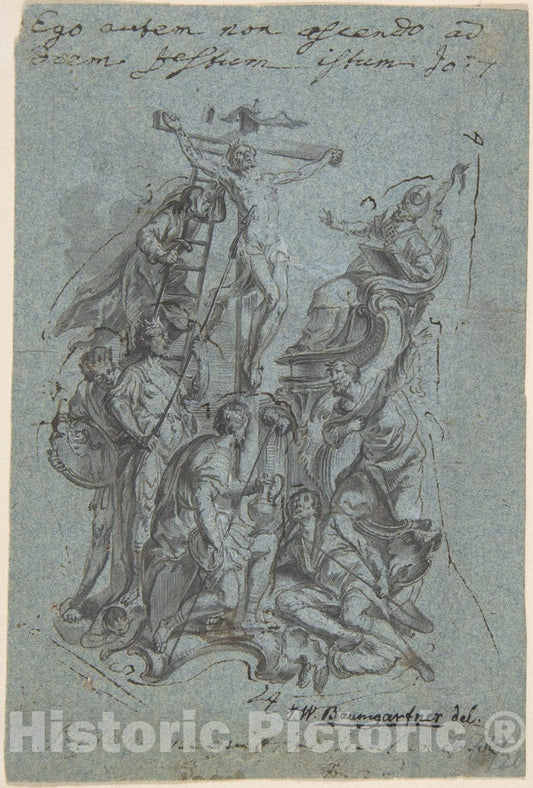 Art Print : Johann Wolfgang Baumgartner - Crucifixion : Vintage Wall Art