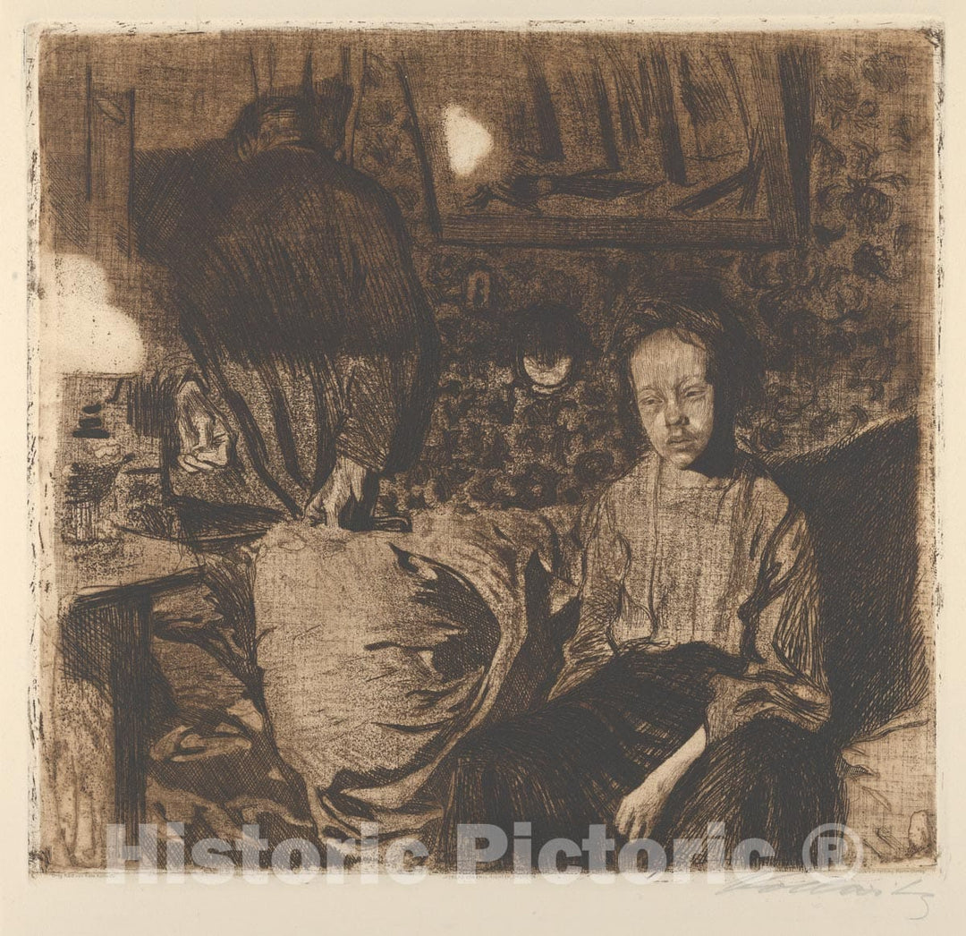 Art Print : Käthe Kollwitz - Young Couple (Junges Paar) : Vintage Wall Art
