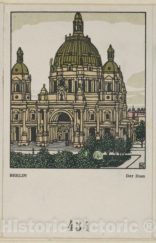 Art Print : Gustav Kalhammer - Berlin: Cathedral (Der Dom) : Vintage Wall Art
