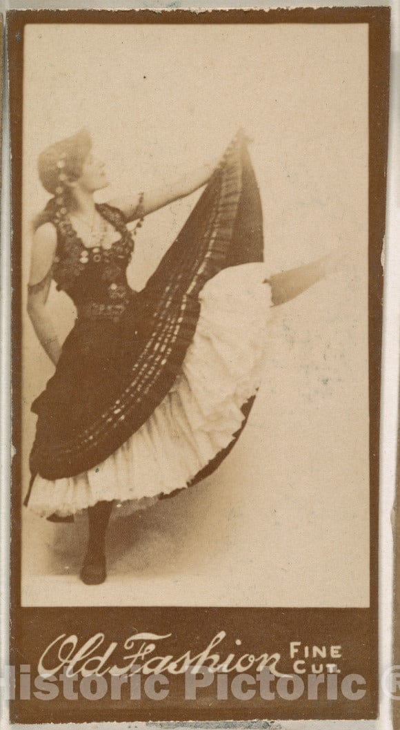 Photo Print : Dancer, from The Actresses Series (N664) Promoting Old Fashion Fine Cut Tobacco 2 v.2 : Vintage Wall Art