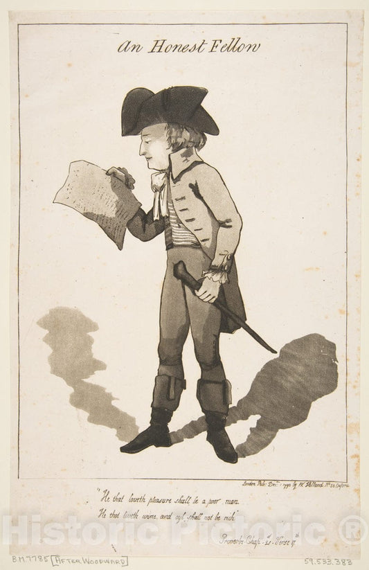 Art Print : George Moutard Woodward - an Honest Fellow : Vintage Wall Art