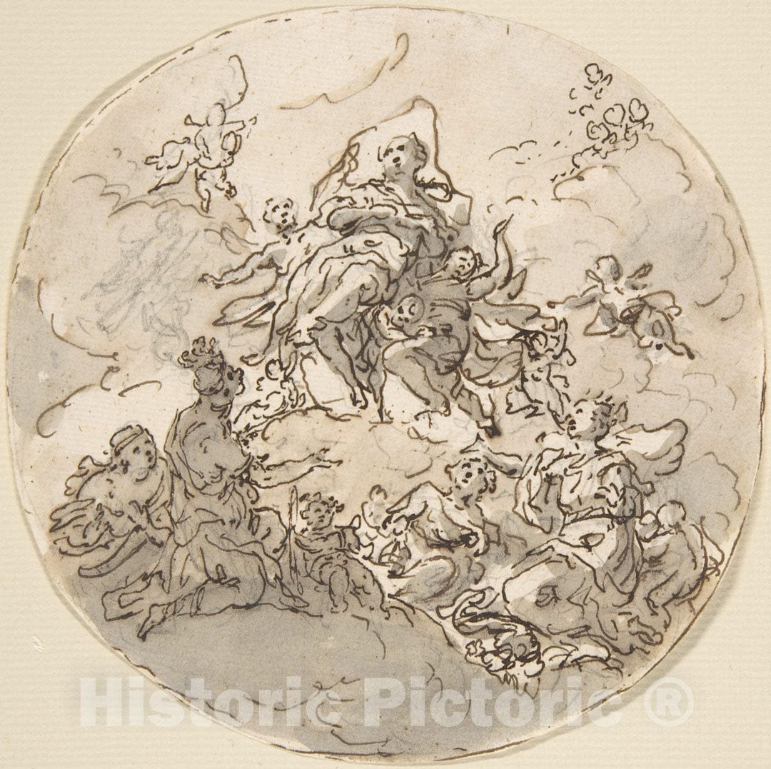 Art Print : Johann Georg Etgens - Apotheosis : Vintage Wall Art
