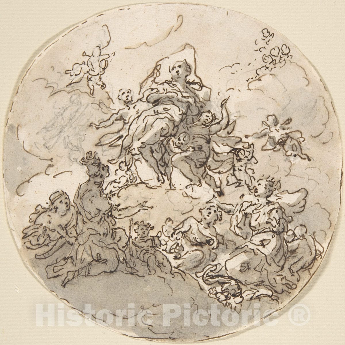 Art Print : Johann Georg Etgens - Apotheosis : Vintage Wall Art