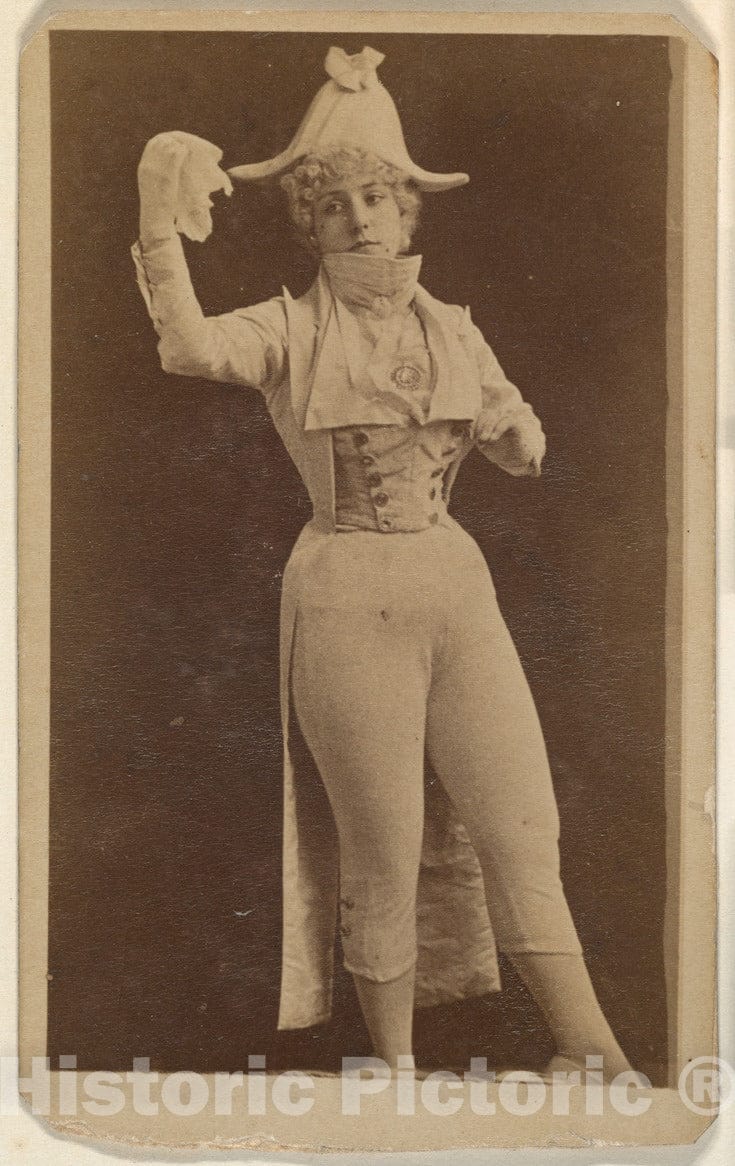 Photo Print : Actress in Military Costume, from The Actresses Series (N668) : Vintage Wall Art