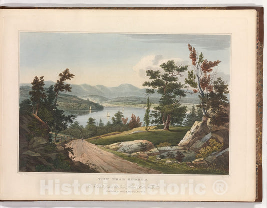 Art Print : John Hill - View Near Hudson (No. 15 (Later Changed to No. 12) of The Hudson River Portfolio) : Vintage Wall Art
