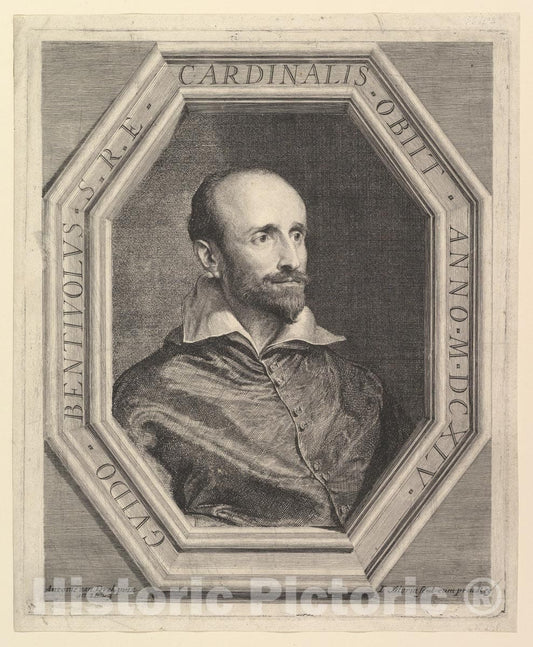 Art Print : Jean Morin - Cardinal Bentivoglio : Vintage Wall Art