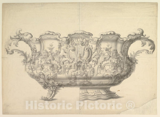 Art Print : German, 18th Century - Design for a Jardinière : Vintage Wall Art