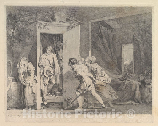 Art Print : Jean Honoré Fragonard - L'Armoire : Vintage Wall Art