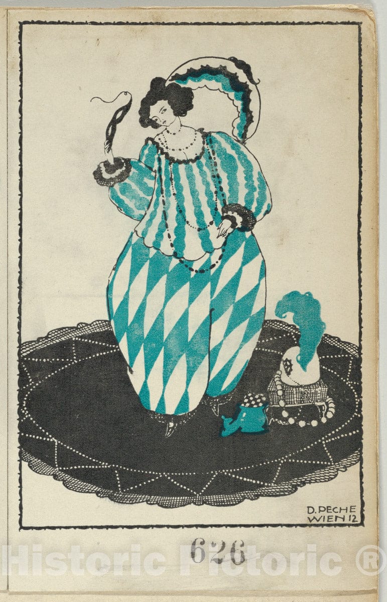 Art Print : Dagobert Peche - Harlequin : Vintage Wall Art