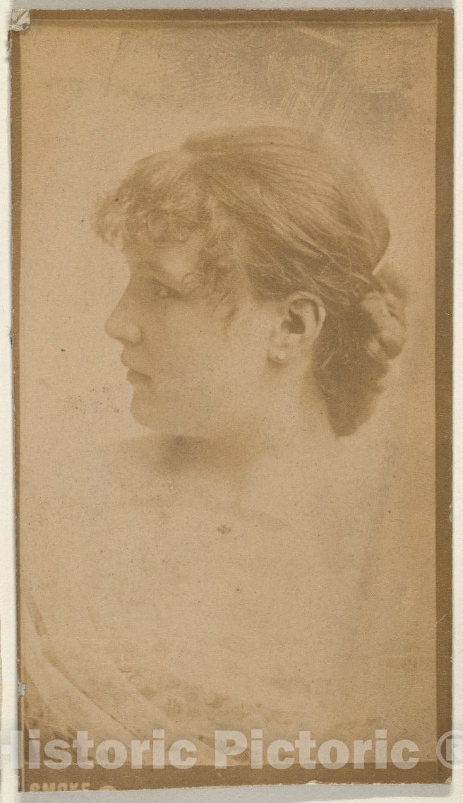 Photo Print : Portrait of Actress in Profile, from The Actresses Series (N668) 2 : Vintage Wall Art