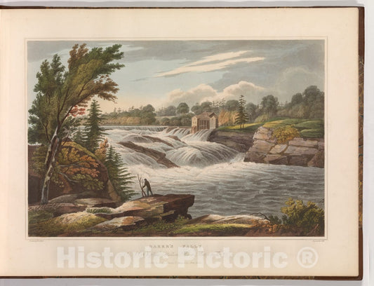 Art Print : John Hill - Baker's Falls (No. 8 of The Hudson River Portfolio) : Vintage Wall Art