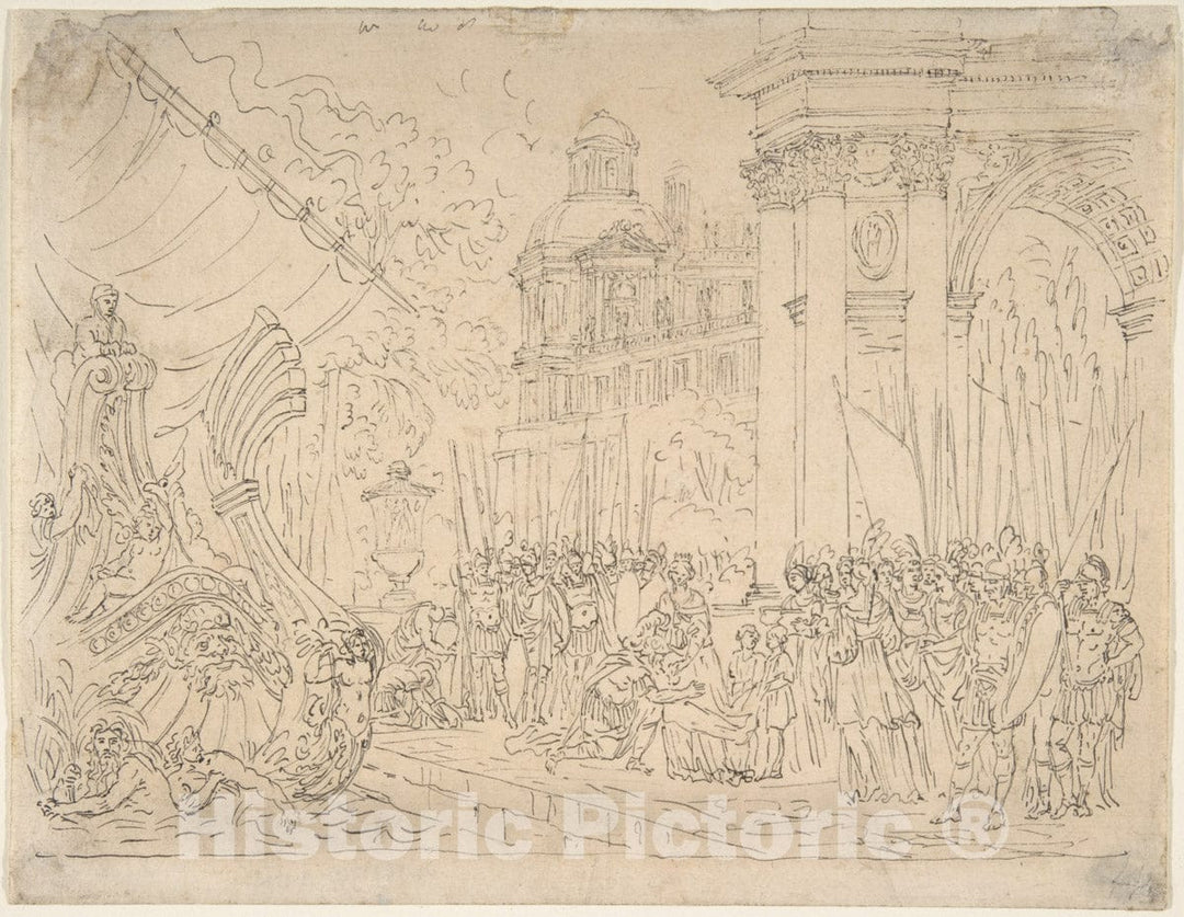 Art Print : Jean Le Pautre - Aeneas's Farewell to Dido v.2 : Vintage Wall Art