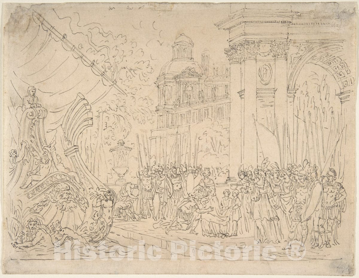 Art Print : Jean Le Pautre - Aeneas's Farewell to Dido v.2 : Vintage Wall Art