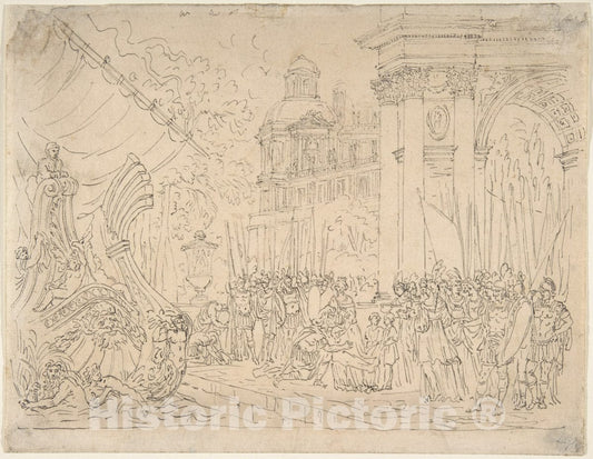 Art Print : Jean Le Pautre - Aeneas's Farewell to Dido v.2 : Vintage Wall Art