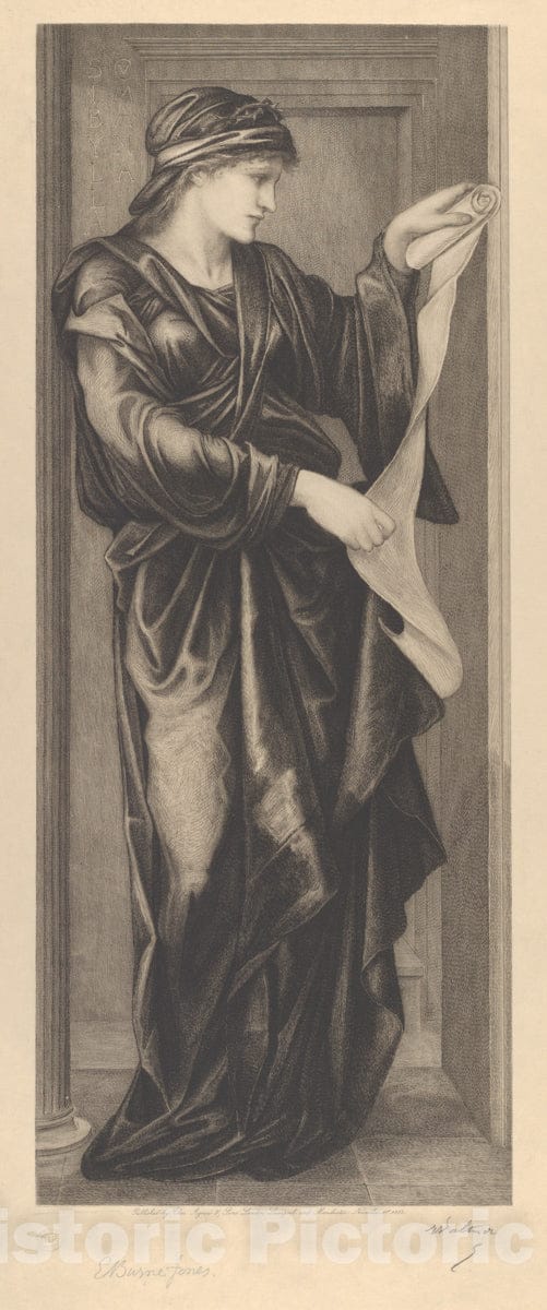 Art Print : Sir Edward Burne-Jones - The Cumaean Sibyl : Vintage Wall Art