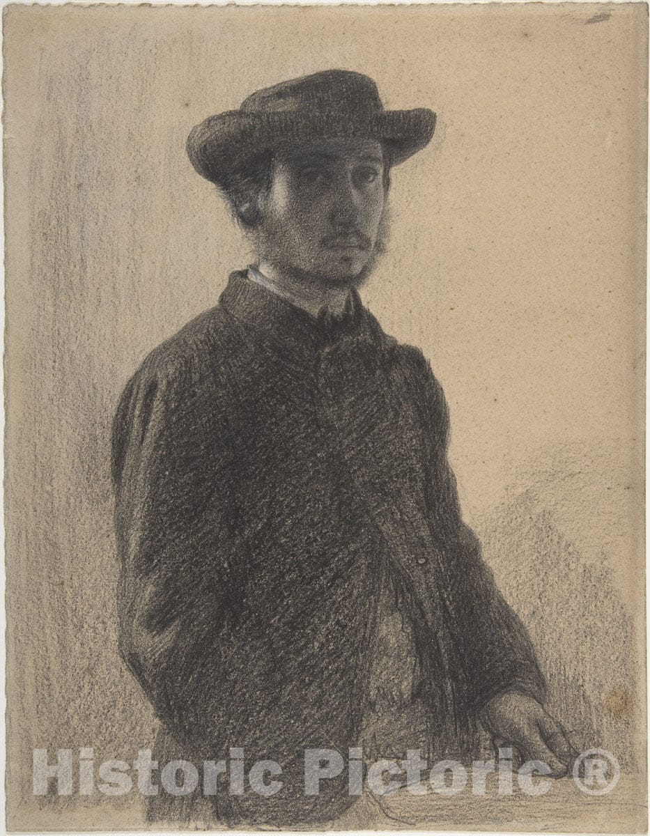 Art Print : Edgar Degas - Self-Portrait 1 v.1 : Vintage Wall Art