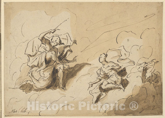 Art Print : Thomas Carwitham - Ceres Pleading with JOVE for The Return of Prosperpina: Ovid, Metamorphoses, Book V : Vintage Wall Art