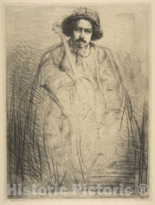Art Print : James McNeill Whistler - Becquet (J. Becquet, Sculptor) 2 : Vintage Wall Art