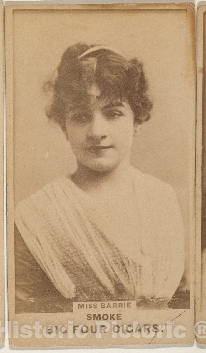 Photo Print : Miss Barrie, from The Actresses Series (N669) Promoting Big Four Cigars : Vintage Wall Art