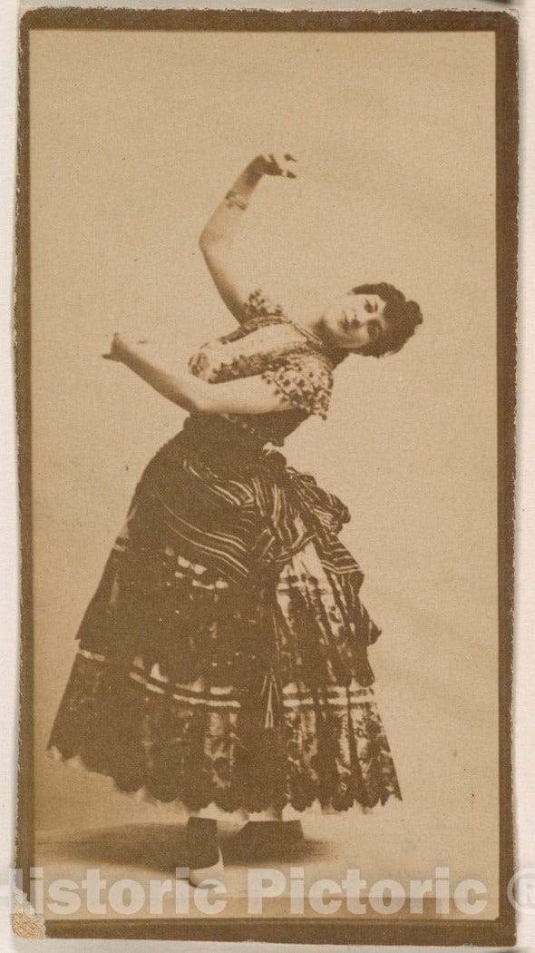 Photo Print : Dancer, from The Actresses Series (N664) Promoting Old Fashion Fine Cut Tobacco - 417251 : Vintage Wall Art