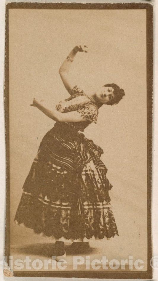 Photo Print : Dancer, from The Actresses Series (N664) Promoting Old Fashion Fine Cut Tobacco - 417251 : Vintage Wall Art