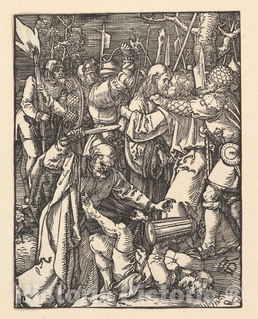 Art Print : Albrecht Dürer - The Betrayal of Christ, from The Small Passion 2 : Vintage Wall Art