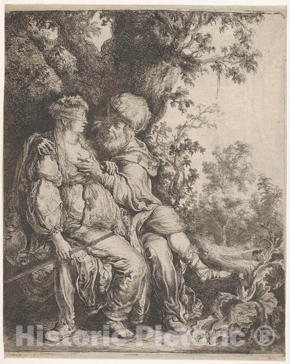Art Print : Pieter Lastman - Judah and Tamar : Vintage Wall Art